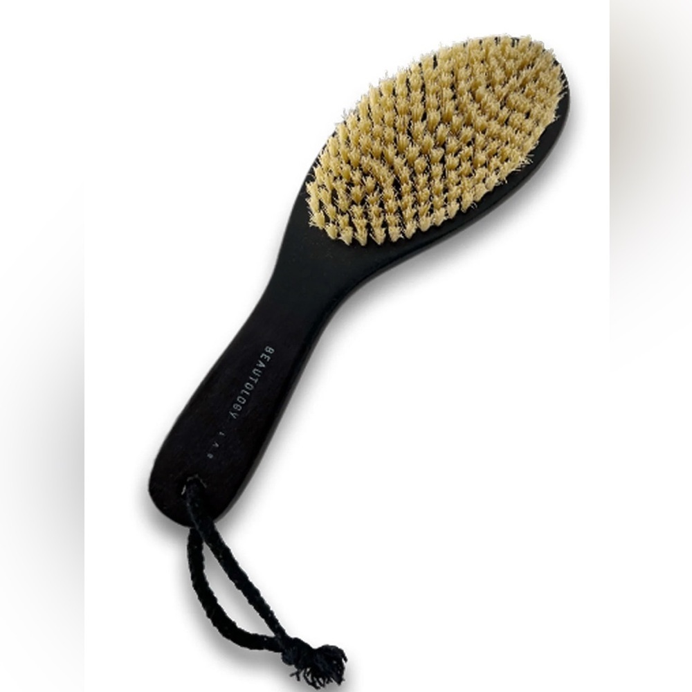 NWT, Beautology Lab, Lymphatic Dry Brush, Black Handle and Boar Bristles